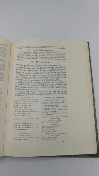 Reisser (Hrsg.), Hans: Zeitschrift der Wiener Entomologischen Gesellschaft, 40. Jahrgang. 66. Band 1955. Nr 1-12 in einem Band gebunden. 