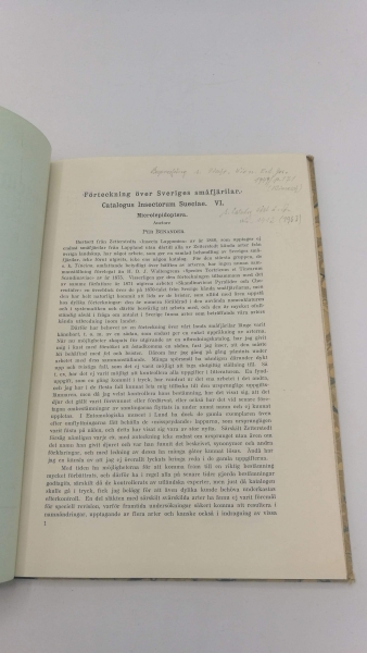 Entomologiska Sällskapet (Hrsg.), : Förteckning över Sveriges smafjärilar. Catalogus Insectorum Sueciae. VI. Microlepidoptera. Opuscula entomologica. Band XI. Häft 1-2 (Tryckt den 24 april 1946)