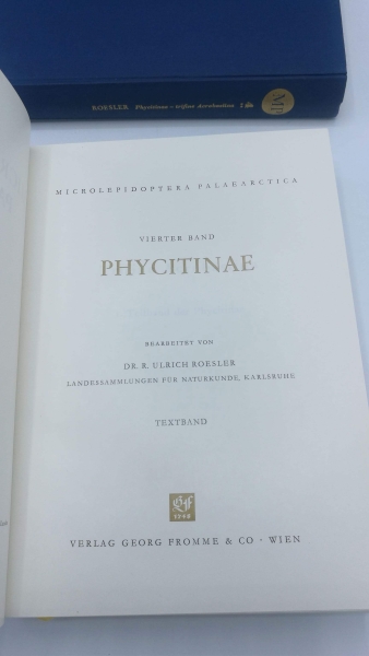 Amsel (Hrsg.), Dr. Hans Georg: Microlepidoptera palaearctica. Band 1 bis 4 in 8 Bänden (Text- und Tafelband).