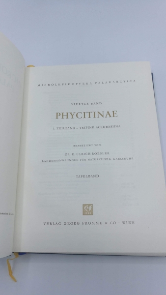 Amsel (Hrsg.), Dr. Hans Georg: Microlepidoptera palaearctica. Band 1 bis 4 in 8 Bänden (Text- und Tafelband).