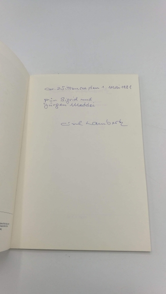 Hoyer, Dr. K. H.: Carl Lambertz Diese Veröffentlichung entstand zum 70. Geburtstag des Künstlers am 29. März 1980