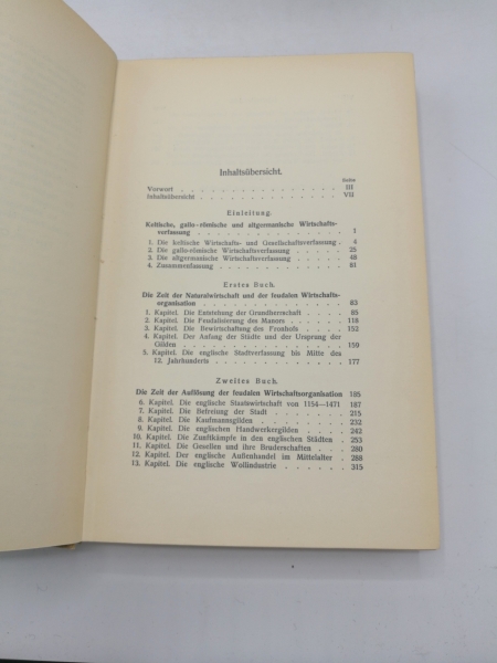 Brentano, Lujo: Eine Geschichte der wirtschaftlichen Entwicklung Englands. 3 Bände in 4 Büchern. (=vollständig) 