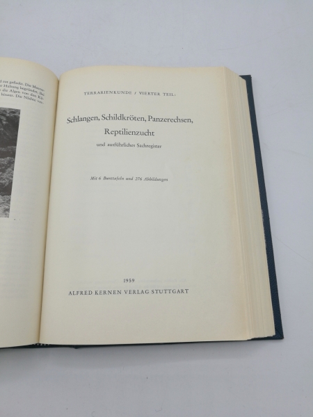 Klingelhöffer, Wilhelm: Terrarienkunde. 4 Teil in 1 Band (=vollständig)