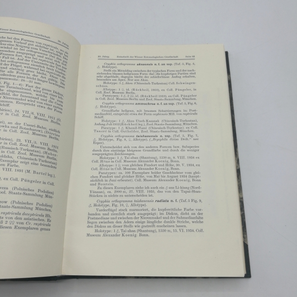 Wiener Entomologischen Gesellschaft (Hrsg.), : Zeitschrift d. Wiener Entomologischen Gesellschaft, 39. Jahrgang, 65. Band 1954, Nr 1-12 (=vollst.). Gebunden! 