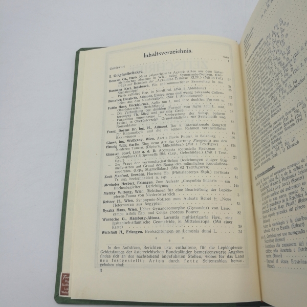 Wiener Entomologischen Gesellschaft (Hrsg.), : Zeitschrift d. Wiener Entomologischen Gesellschaft, 33. - 35. Jahrgang, 59. -61. Band 1948-50. Drei vollständige Jahrgänge gebunden! 