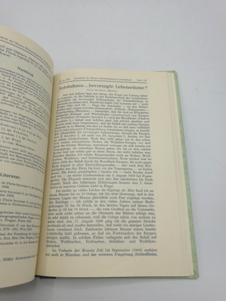 Wiener Entomologischen Gesellschaft (Hrsg.), : Zeitschrift d. Wiener Entomologischen Gesellschaft, 46. Jahrgang, 72. Band 1961, Nr 1-12 (=vollst.). Gebunden! 