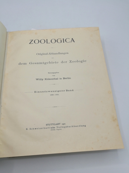 Kennel, Julius von: Die palaearktischen Tortriciden. Eine monographische Darstellung. Zoologica. Original-Abhandlungen aus dem Gesamtgebiete der Zoologie. Einundzwanzigster Band. Heft 54