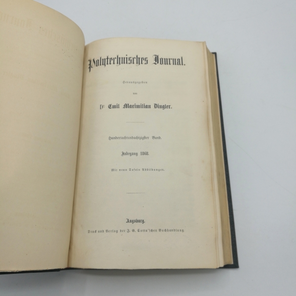 Dingler, Dr. Emil (Hrgs.): Polytechnisches Journal. 88. Band. Jahrgang 1868