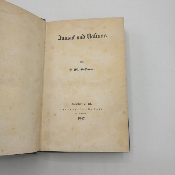 Hessemer, Friedrich Maximilian: Jussuf und Nafisse von F. M. Hessemer