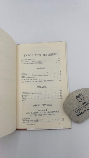 La Fontaine, Jean de: Oeuvres diverses de La Fontaine Texte établi et annoté par Pierre Clarac