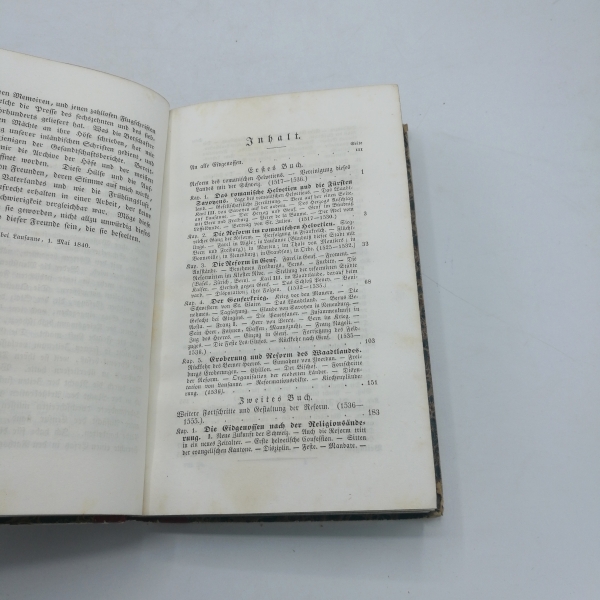 Müller, Johann[es] von: Die Geschichten Schweizerischer Eidgenossenschaft. Achter [8.] Band. während des 16. und 17. Jahrhunderts. Aus dem französischen. Erster [1.] Theil. Mit einem Vorwort von Johann Jakob Hottinger