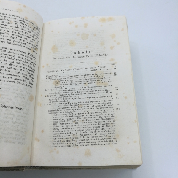 Cuvier, Freiherr Georg v.: Das Thierreich geordnet nach seiner Organisation als Grundlage der Naturgeschichte der Thiere und als Einleitung in die vergleichende Anatomie. Erster Theil.