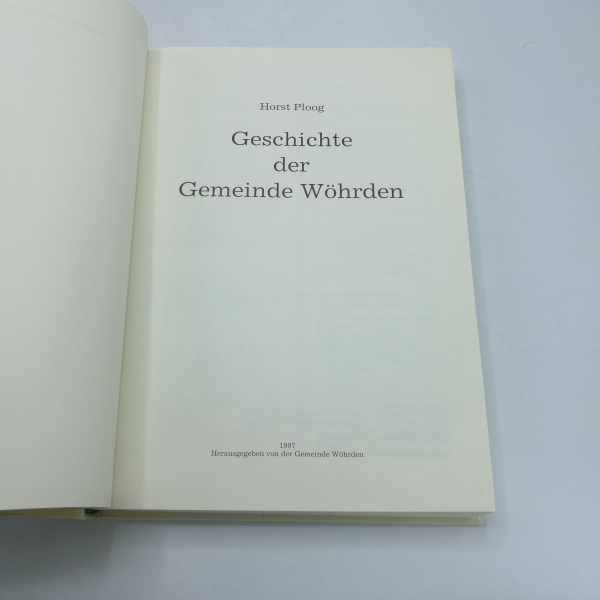 Ploog, Horst: Geschichte der Gemeinde Wöhrden 