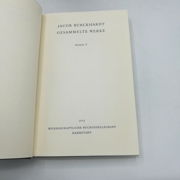 Burckhardt, Jacob: Griechische Kulturgeschichte. 4 Bände (=vollst.) Gesammelte Werke. Band V-VIII