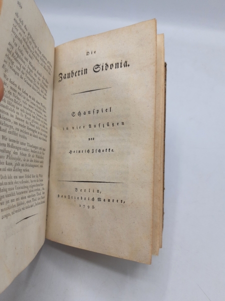 Zschokke, Heinrich: Salomonische Nächte I. / Die Zauberin Sidonia. Zwei Erstausgaben in einem Band.