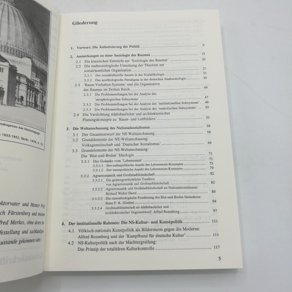 Münk, Dieter: Die Organisation des Raumes im Nationalsozialismus Eine soziologische Untersuchung ideologisch fundierter Leitbilder in Architektur, Städtebau und Raumplanung des Dritten Reiches