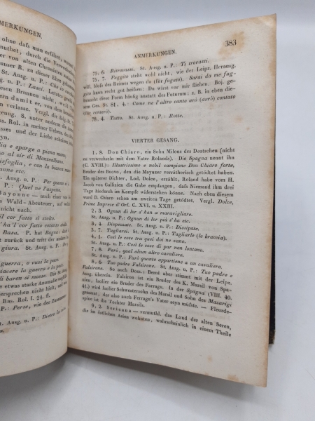 Matteo Maria Bojardo: Matteo Maria Bojardo´s, Grafen von Scaniano, Verliebter Roland. Zum erstenmale verdeutscht und mit Anmerkungen versehen von J.D. Gries [komplett in 4 Bänden]