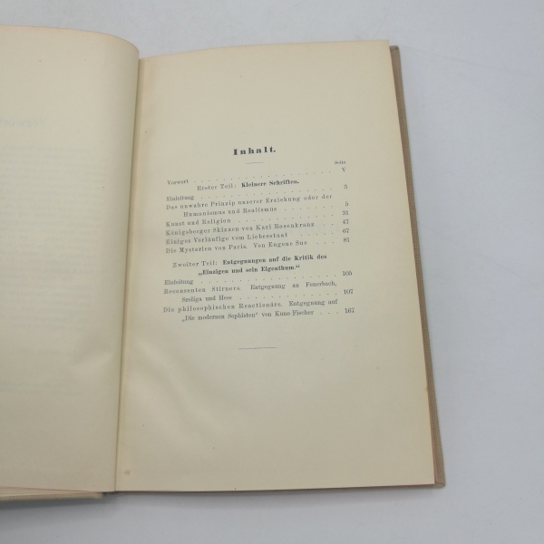 Mackay, John Herny (Hrsg.): Max Stirners Kleinere Schriften und seine Entgegnungen auf die Kritik seines Werkes "Der Einzige und sein EIgentum" aus den Jahren 1842 - 1848