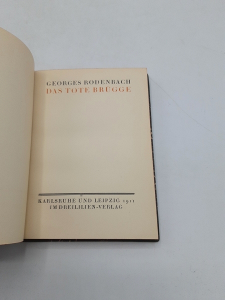 Rodenbach, Georges: Das tote Brügge. Übertragen von Friedrich von Oppeln-Bronikowski.