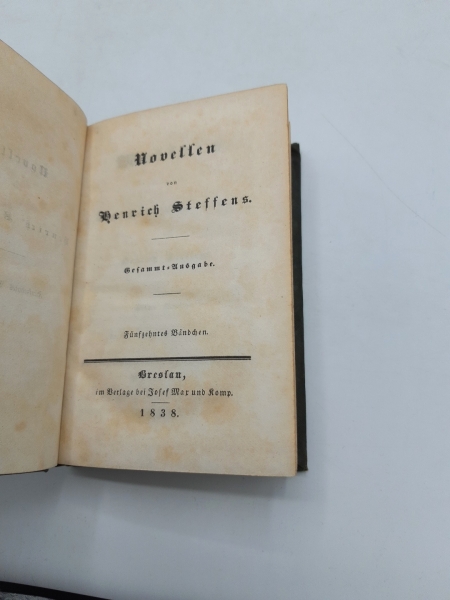 Steffens, Heinrich: Novellen von Heinrich Steffens. Gesammt-Ausgabe. 1.- 3., 10.- 16. Band in 4 Büchern 