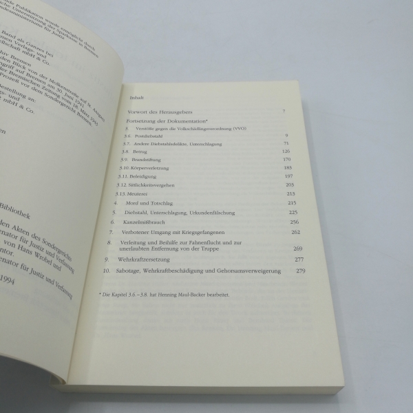 Senator Justiz u. Verfassung d. Freien Hansestadt Bremen (Hrsg.): Strafjustiz im totalen Krieg. Band 1 + 2 (=2 Bände) Aus den Akten des Sondergerichts Bremen 1940 bis 1945