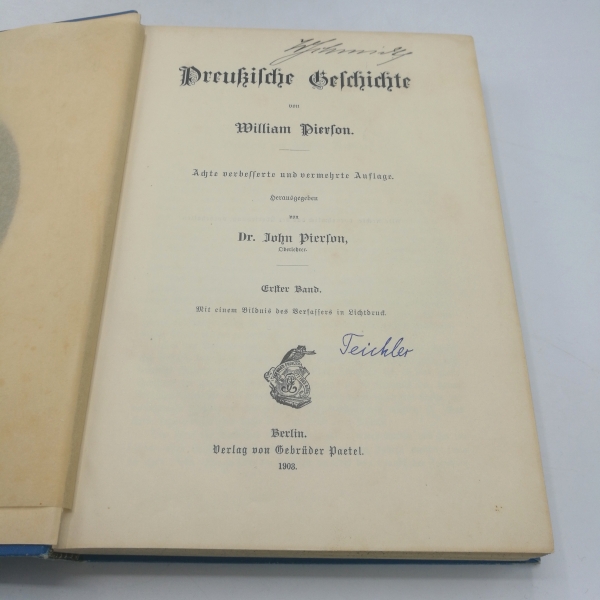 Pierson, William (Hrsg.): Preussische Geschichte. 2 Bände (=vollst.)