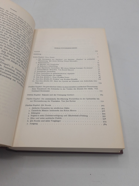 Altheim, Franz: Die Araber in der alten Welt. Fünfter [5.] Band. Erster [1.] Teil. Weitere Funde - Nordafrika.Bis zur Einwanderung der Wandalen - Du Nuwas.