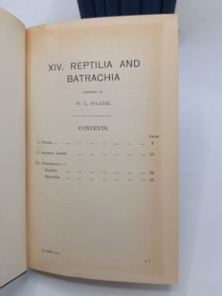 varoius autoren: Zoological Record. Jahrgänge 1922-1935 + 1940-1958