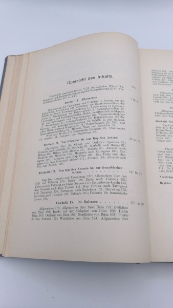 Reichs-Marine-Amt (Hrsg.), : Segelhandbuch für das Mittelmeer. I. [1.] Teil Ostküste Spaniens und Balearen, Südküste Frankreichs und Korsika