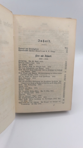 Wolff, Adolf (Hrsg.): Theodor Körner's Werke in vollständiger Sammlung. 4 Theile in 2 Bänden (=vollst.) Nebst Briefen von u. an Körner sowie biographischen und literar-historischen Beilagen.