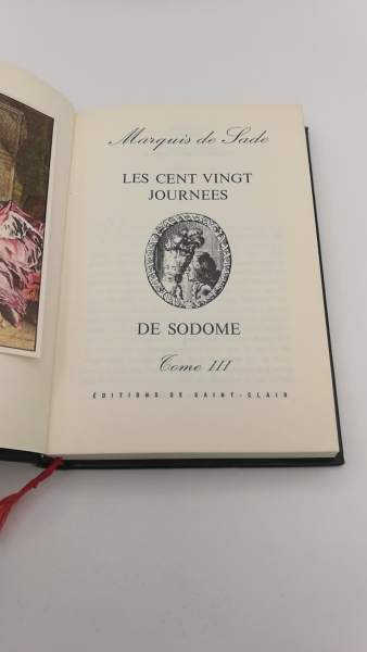 Marquis de Sade, : Les cent vingt journées de Sodome Tome III. 