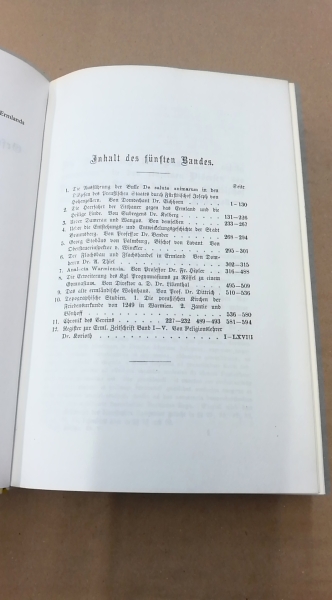 Historischer Verein Ermland: Zeitschrift für die Geschichte und Altertumskunde Ermlands. (ZGAE) 7 Bände 1860 -1881. Unveränderter Nachdruck der Ausgabe 1860.