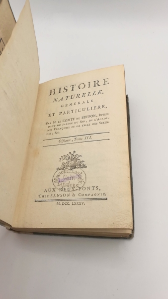 Le Comte de Buffon (Hrsg.): Historie naturelle générale et particuliere. Oiseaux, Tome III [3]