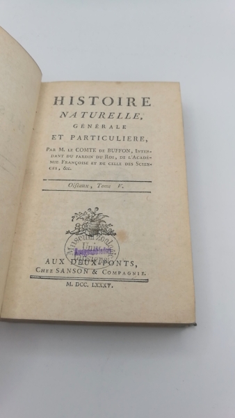 Le Comte de Buffon (Hrsg.): Historie naturelle générale et particuliere. Oiseaux, Tome V [5]