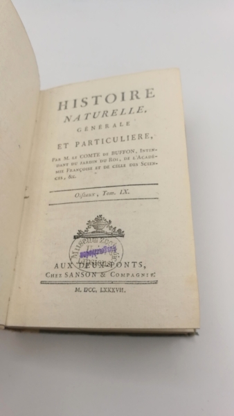 Le Comte de Buffon (Hrsg.): Historie naturelle générale et particuliere. Oiseaux, Tome IX [9]