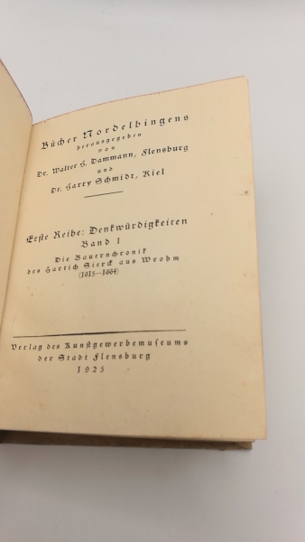 Mensing, Otto (Hrsg.): Die Bauernchronik des Hartich Sierk aus Wrohm (1615-1664)