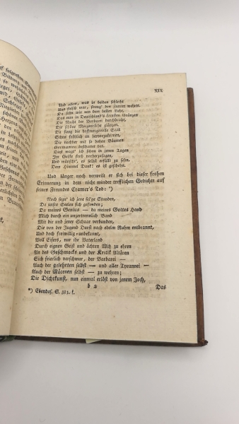 Ebert, Johann Arnold: Johann Arnold Ebert's Episteln und vermischte Gedichte. Zweiter [2.] Theil Nach des Verfassers Tode mit einem Grundrisse seines Lebens und Charakters herausgegeben von Johann Joachim Eschenburg