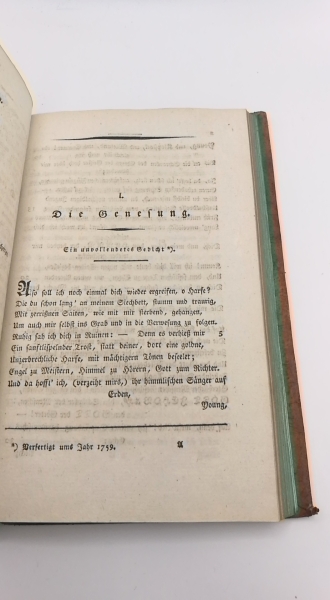 Ebert, Johann Arnold: Johann Arnold Ebert's Episteln und vermischte Gedichte. Zweiter [2.] Theil Nach des Verfassers Tode mit einem Grundrisse seines Lebens und Charakters herausgegeben von Johann Joachim Eschenburg