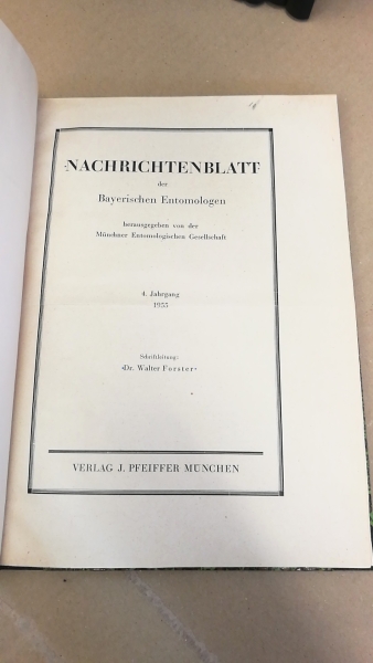 Münchner Entomologische Gesellschaft (Hrsg.): Nachrichtenblatt der Bayerischen Entomologen. 1.-13. Jahrgang 1952-1964 (=13 Jahrgänge in 13 Bände)