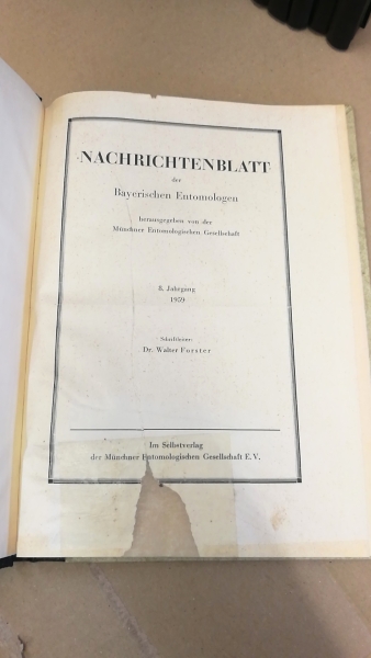 Münchner Entomologische Gesellschaft (Hrsg.): Nachrichtenblatt der Bayerischen Entomologen. 1.-13. Jahrgang 1952-1964 (=13 Jahrgänge in 13 Bände)