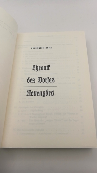 Horn, Friedeich: Chronik des Dorfes Neuengörs