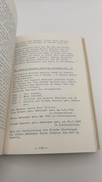 Schmiedat, Alfred: Bumbeln, Kreis Gumbinnen Die Geschichte eines ostpreußischen Dorfes und seiner Bewohner