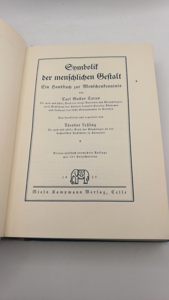 Carus, Carl Gustav: Symbolik der menschlichen Gestalt. Ein Handbuch zur Menschenkenntnis.