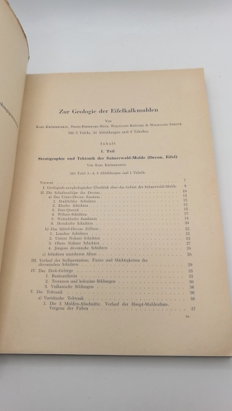 Krömmelbein, Karl: Zur Geologie der Eifelkalkmulden Beihefte zum Geologischen Jahrbuch, Heft 17. Herausgegeben v. d. Geolog. Landesanstalzen d. BRD Deutschland
