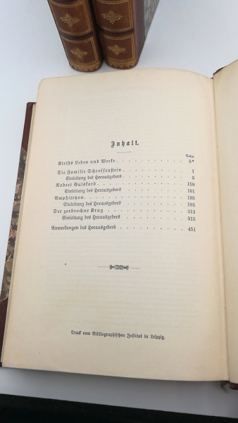 Schmidt, Erich: Heinrich von Kleists Werke. 3 Bände 