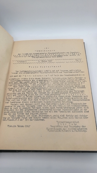 Muhr, 1947: Mitteilungen der Freunde der entomologischen Wissenschaft, Zucht und Forschung verbunden mit Oesterreichischen-Insektentauschbörse 1. Jahrgang 1947