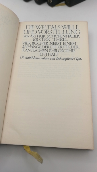 Grisebach / Brahn / Henning, Eduard / Max / Hans (Hrgs.): Schopenhauer's sämmtliche Werke in fünf Bänden. 5 Bde. (=vollst.)