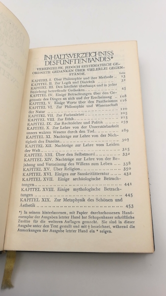 Grisebach / Brahn / Henning, Eduard / Max / Hans (Hrgs.): Schopenhauer's sämmtliche Werke in fünf Bänden. 5 Bde. (=vollst.)