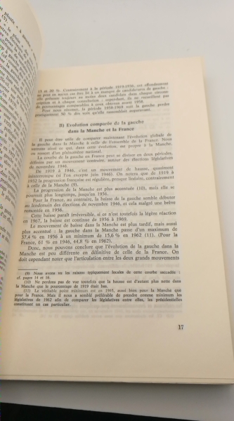 Quellien, Jean: Les elections dans la manche Etude de sociologie electorale 1919-1969