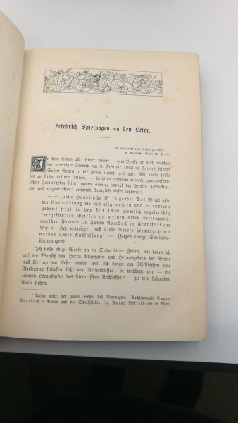 Auerbach, Jakob (Hrgs.): Berthold Auerbach. Briefe an seinen Freund Jakob Auerbach. Ein biographisches Denkmal. 2 Bände (=vollst.) Mit Vorbemerkung von Friedrich Spielhagen und dem Herausgeber.